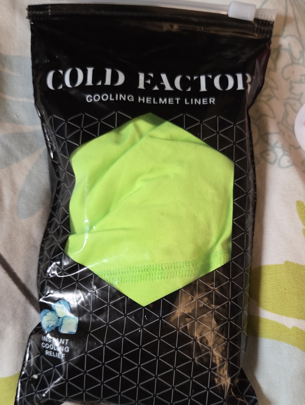 Cold Factor Cooling Helmet Liner - Neon Yellow-Green